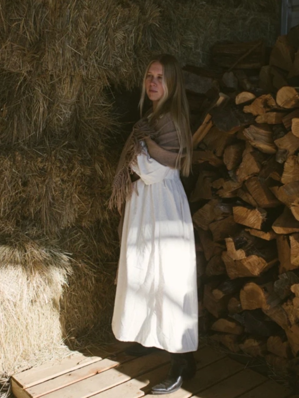 Honeydove Vintage Raw Silk Cozy Dress